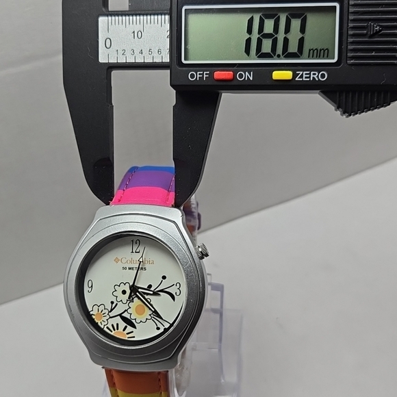 Womens Columbia Sportswear Watch 40mm Rainbow Strap 50M CL-7403 New Battery - Picture 5 of 11